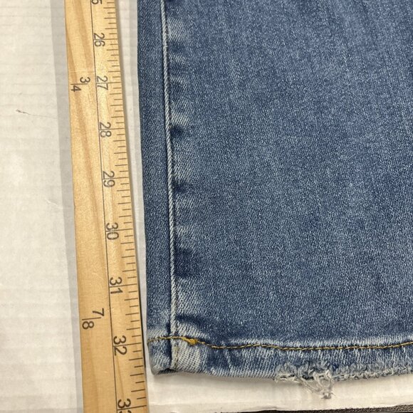 Good American x Zara Jeans Womens 26/58 Classic Bootcut Med Wash Denim Casual - Picture 5 of 11
